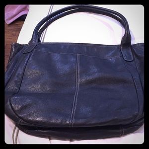 Gorgeous black leather tote